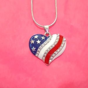 American flag necklace